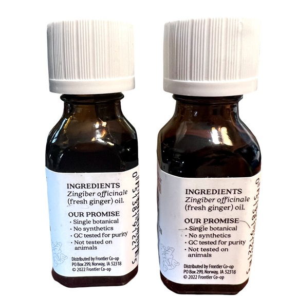 AURA CACIA  NIB  2 Bottles of Fresh Ginger Pure Essential Oil Net .5 FL Oz. each - Picture 5 of 8